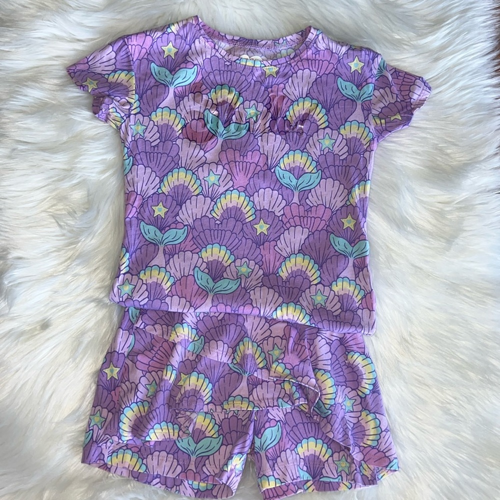 365 Kids by Garanimals Purple 2PC Shells Print Outfit